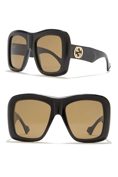 gucci sqaure sunglasses|gucci 54mm oversized square sunglasses.